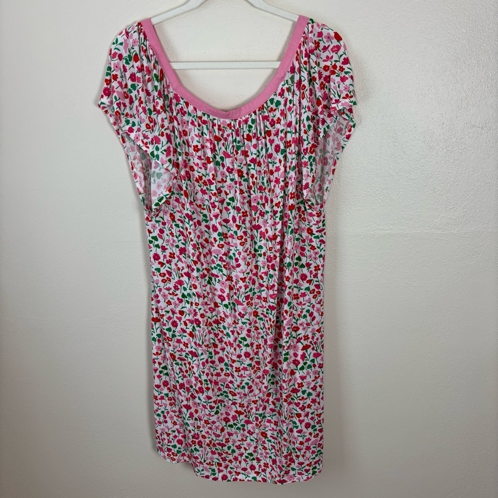Kate Spade Nightgown Women’s Size 1X Pink & White Floral Print Sleepwear - Picture 4 of 6